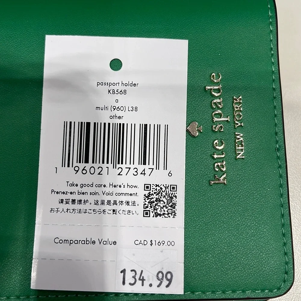 Kate Spade Watermelon Passport Holder NWT